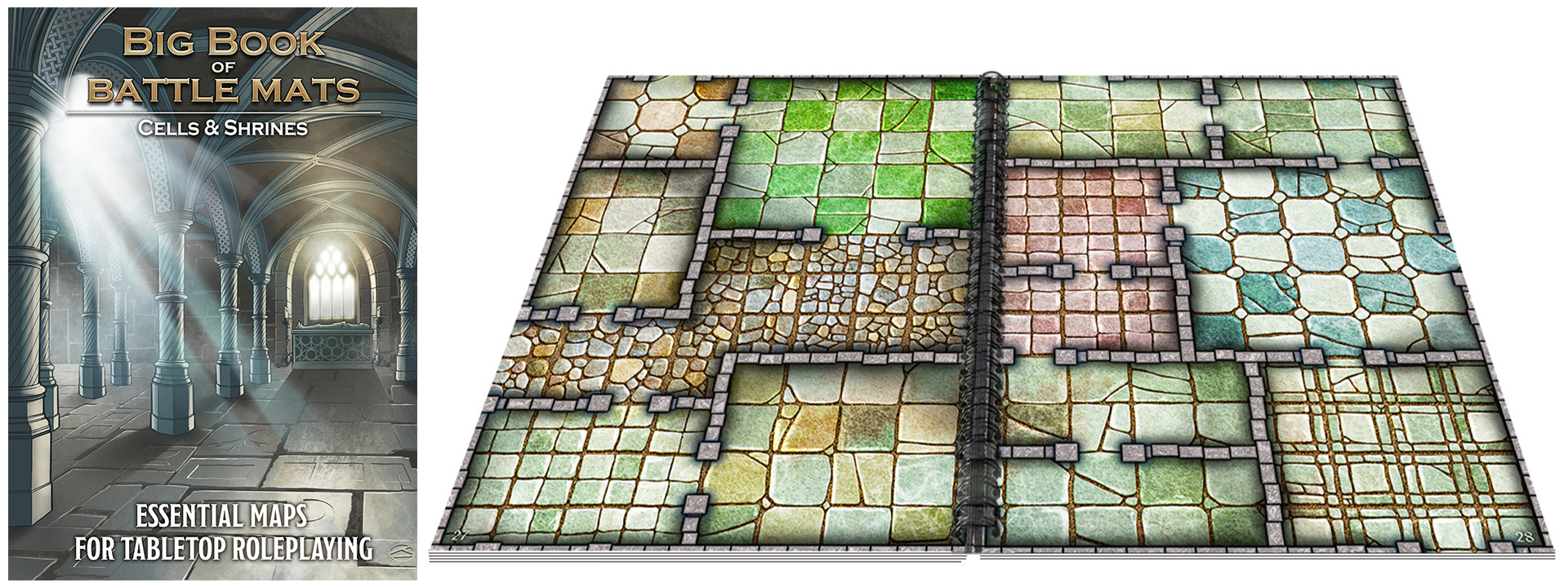 thumbnail image 2 of Dungeon Books Of Battle Mats - Modular RPG Map Set For Tabletop Gaming 2 of 13