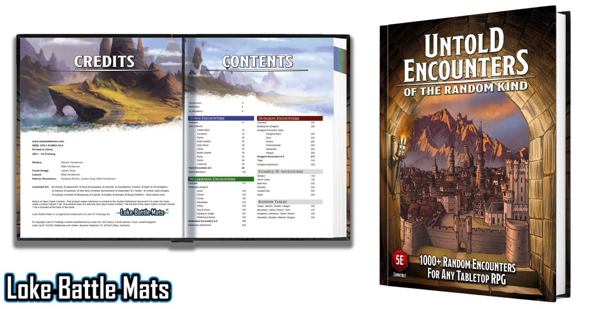 The Wilderness Book of Battle Mats, The Box of Adventure & Untold  Encounters of the Random Kind